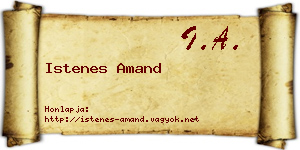 Istenes Amand névjegykártya